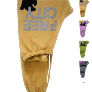 FREE CITY Sweatpants!! Size Large! Color: mustard!